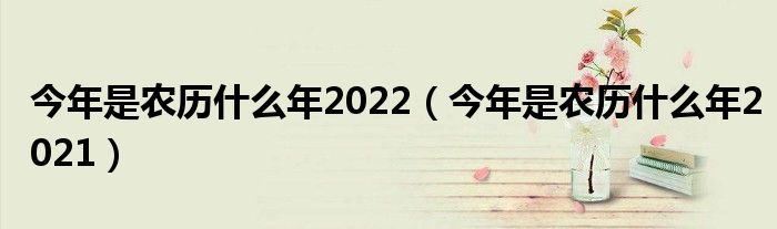 今年是农历什么年2022（今年是农历什么年2021）