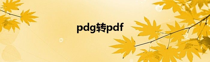 pdg转pdf